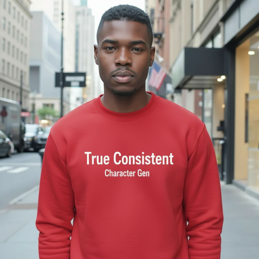 Same character in red shirt