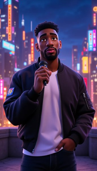 Pixar style performer character